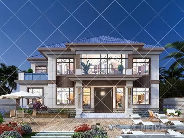 新中式别墅和以前的相对来说,更加简洁,结合了中式的古典,又有现代