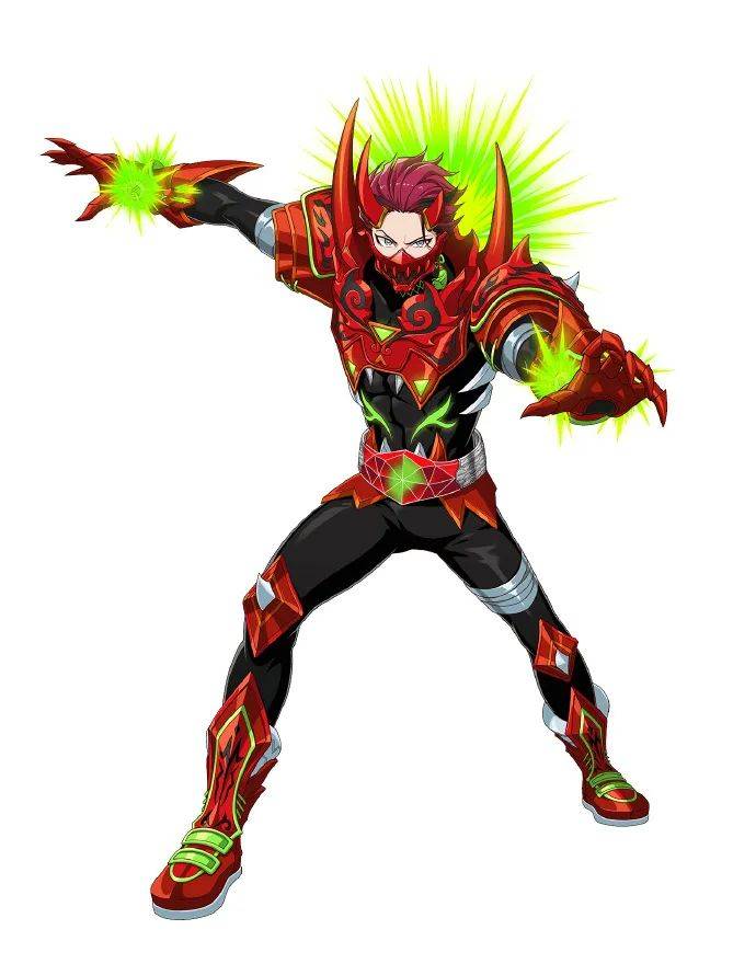 首先的话就是这个酷似桃塔罗斯的假面骑士荒鬼了,技能和变身者的设定