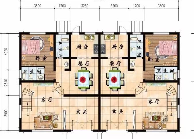 最佳兄弟双拼户型图图片