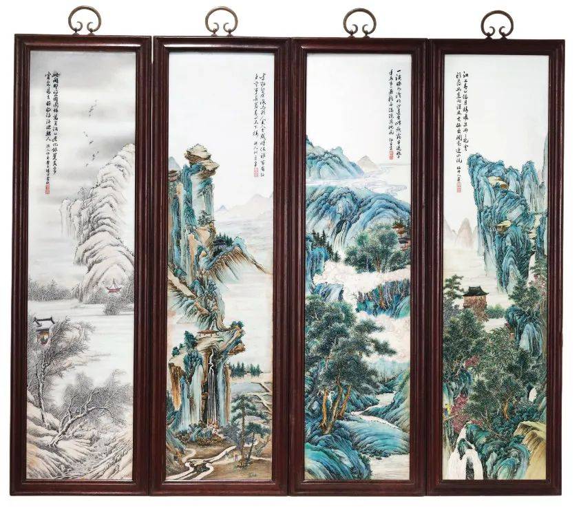 何许人瑞雪寒林图瓷板插屏 | 中贸圣佳拍品征集参考_雪景_山水_lot