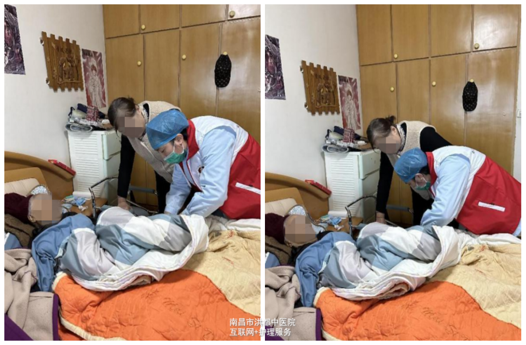 格尔护士&南昌市洪都中医院,互联网 护理服务为卧床老人更换尿管_导