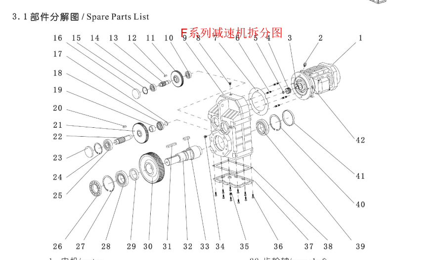 齿轮减速机内部结构图图片