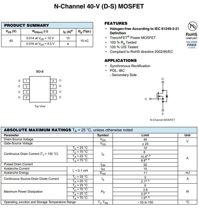 irf7471trpbf场效应管:技术规格参数,工作原理与应用电路全解析_电子