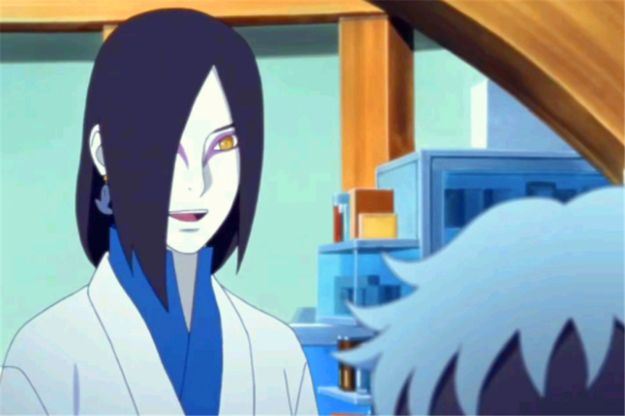 在博人传中,鸣人和佐助找到多年未见的大蛇丸了解宇智波信的情况,发现