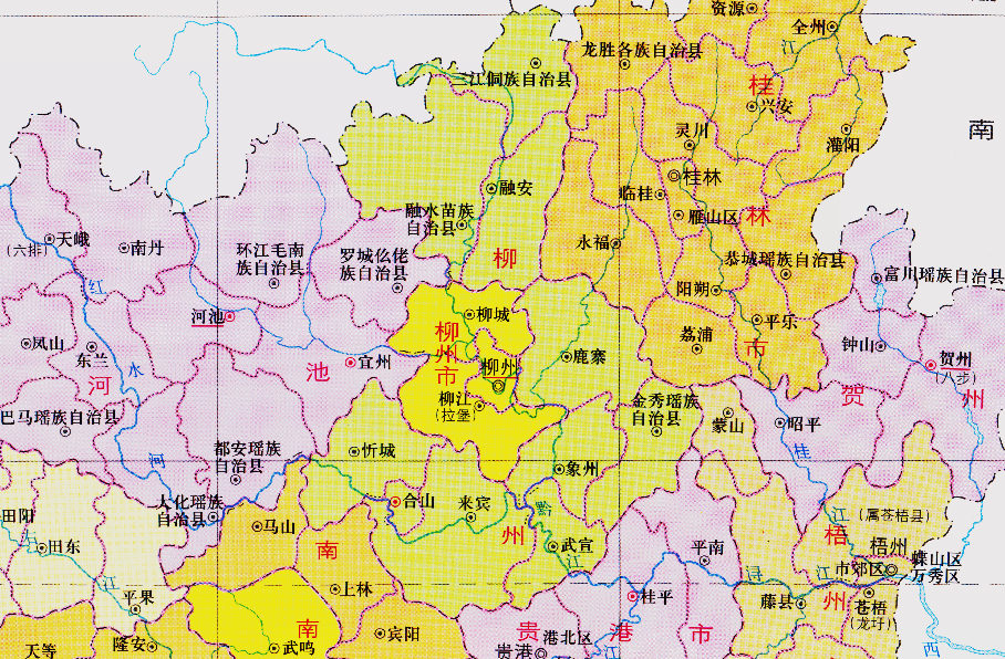 柳州市的辖区调整,广西的第三大城市,为何有10个区县?_统治_专区_时期