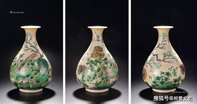 中国古陶磁器 清代～民国期 成化年造 花瓶