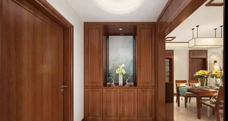 135㎡教科书式新中式装修,玄关效果就震撼到了我,挑不出毛病!