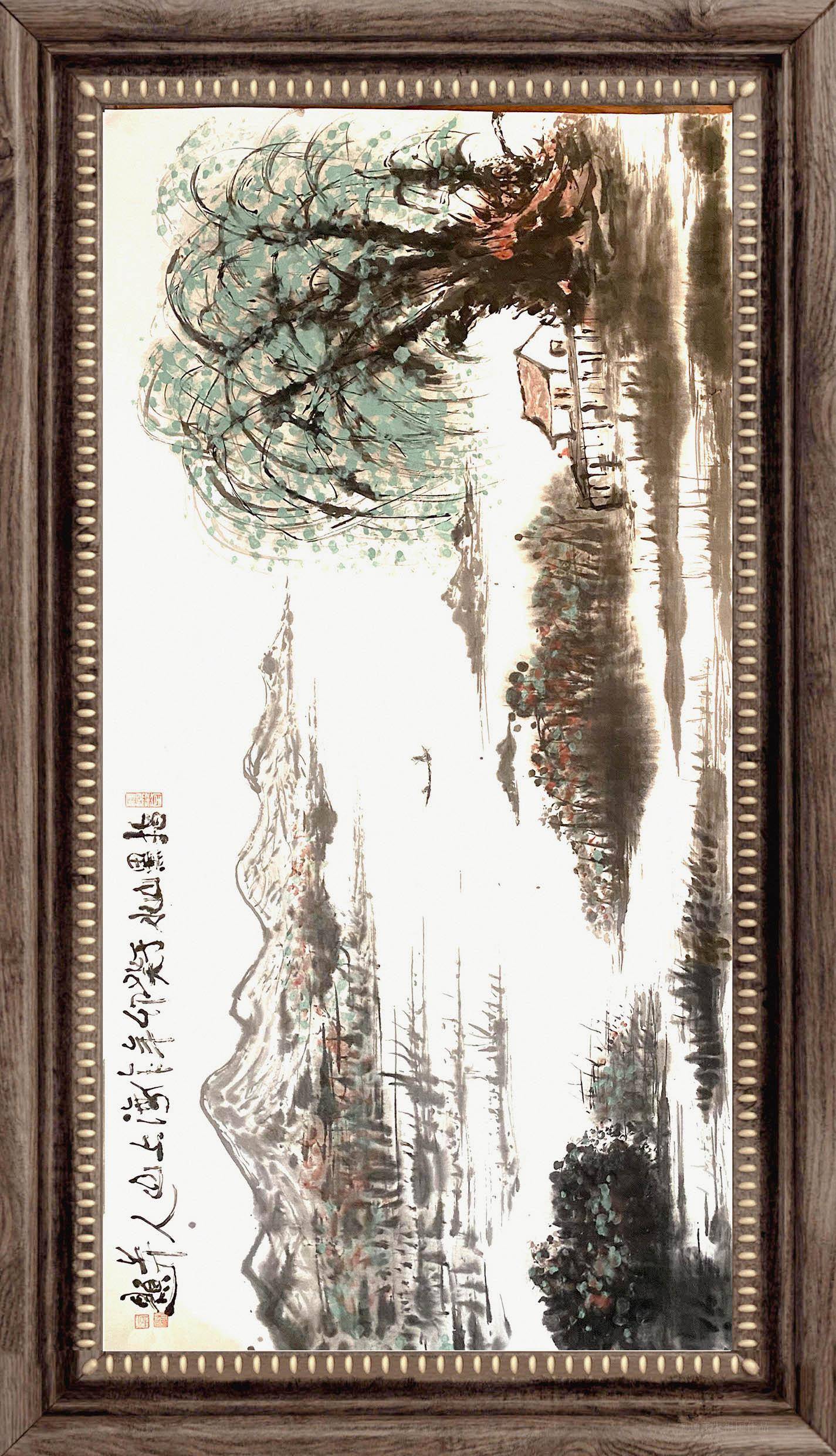 当代山水画名家朱祖国先生作品:富有韵律,气韵灵动飘逸