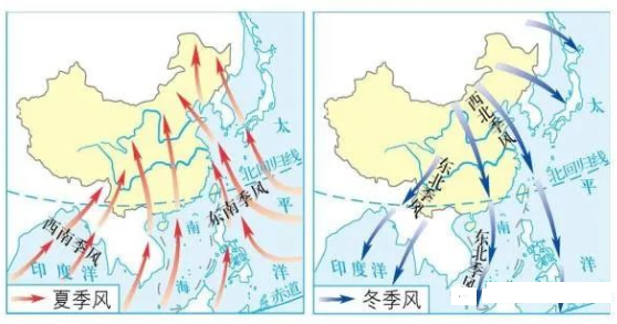 亚洲地图气候分布图图片