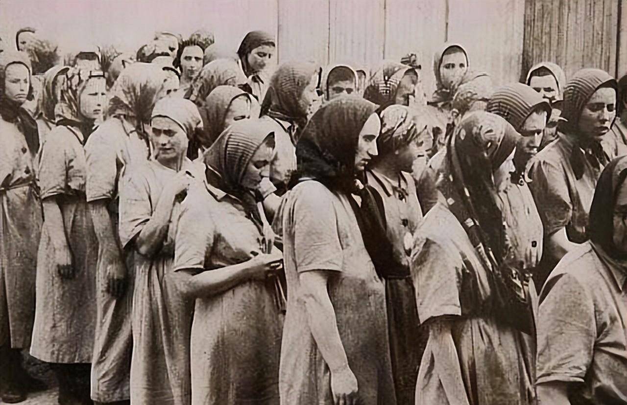 见到倒地的女囚伊尔玛依旧不依不饶继续用皮鞭反复抽打犹太美女的面庞