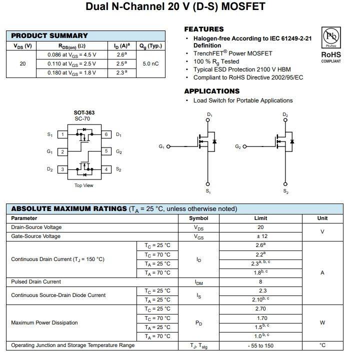 ntjd4001nt1g场效应管:技术规格参数,工作原理与应用电路全解析_领域