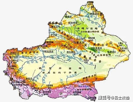 中国地图天山位置图片