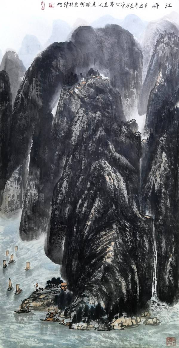 中国艺术经典:画家高杰作品欣赏_先生_山水画_大山