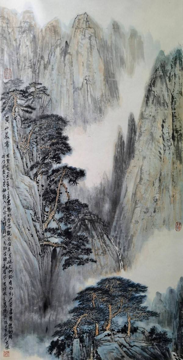 中国艺术经典:画家高杰作品欣赏_先生_山水画_大山