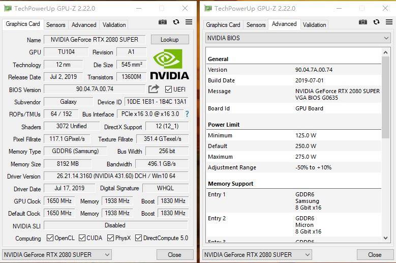影驰rtx 2070 super gamer oc/2080 super大将评测:高端与性价比各取