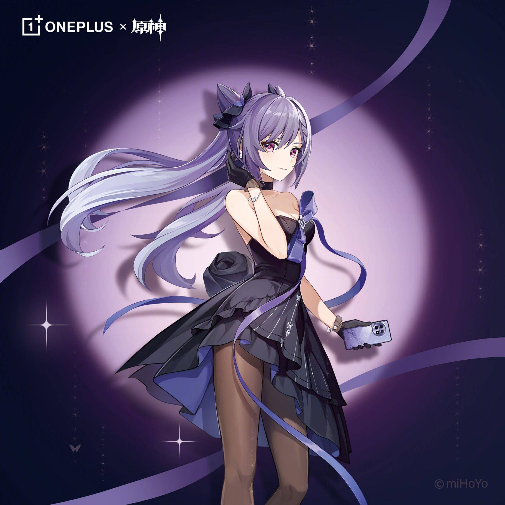 一加联合《原神》团队,为刻晴打造专属定制立绘,一改游戏中的古风造型