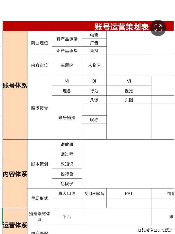 短视频抖音ip策划运营规划方案sop模板