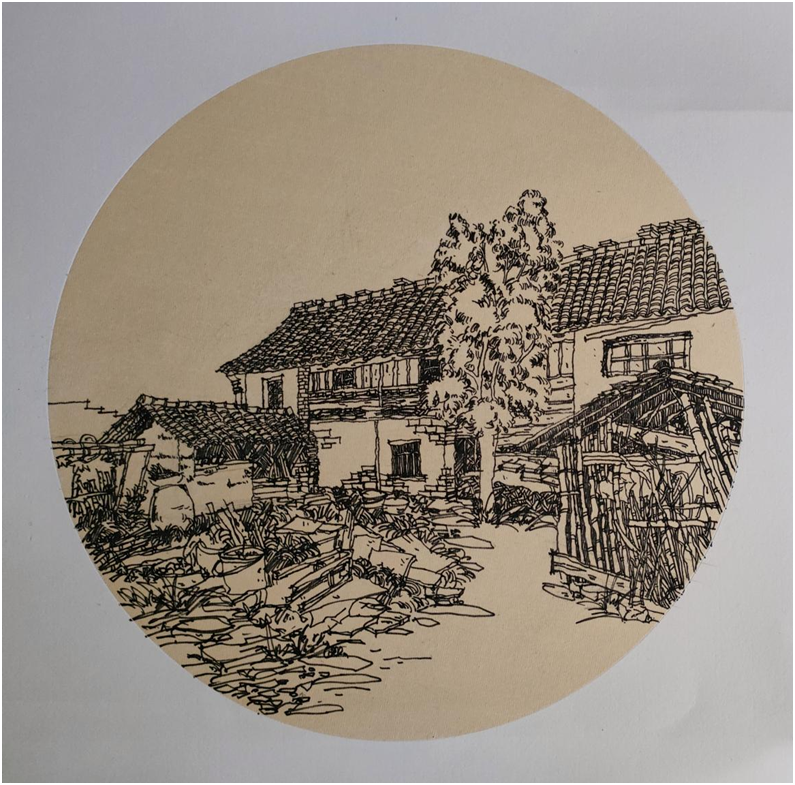 边走边画-广东惠州学院李曌凡写生作品欣赏_建筑_奉化_设计