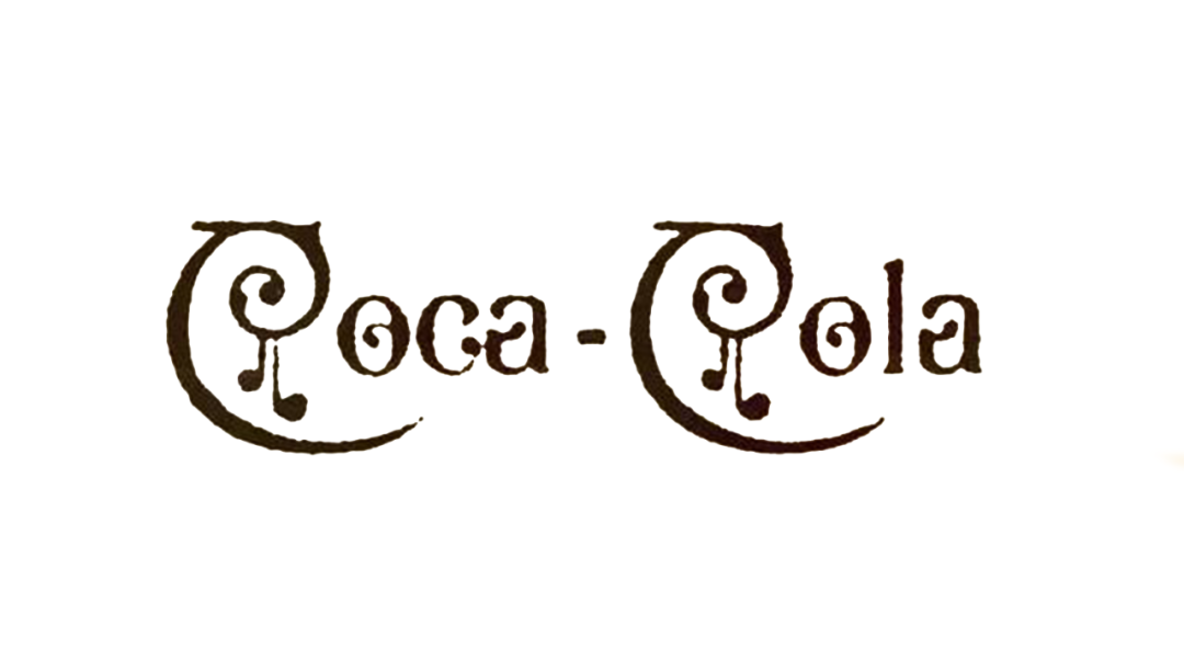 使用了斯宾塞字体,并且加入了飘带的设计,并且coca与cola相互错开