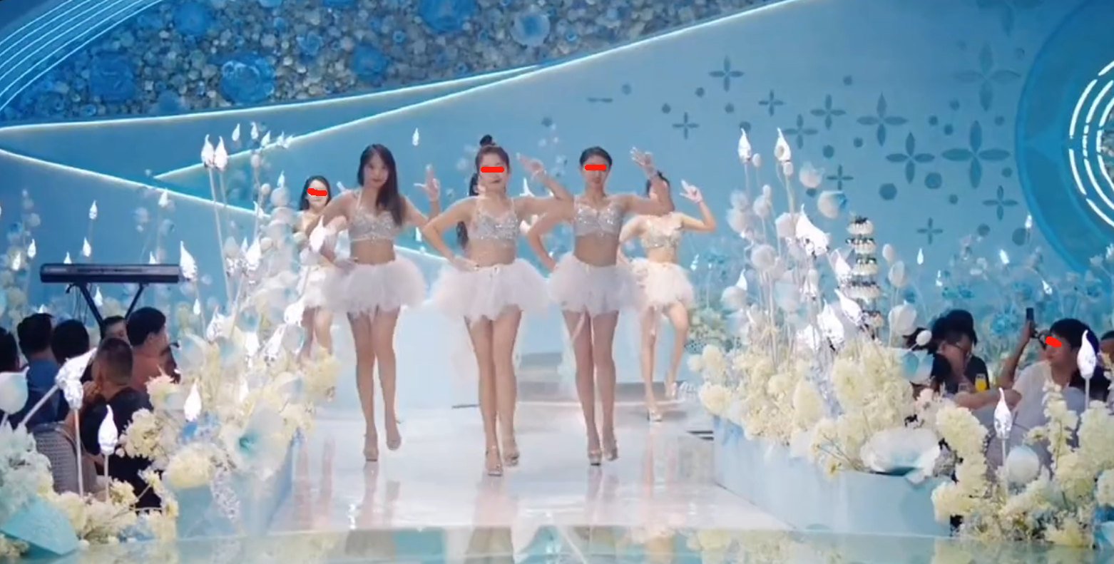 女子携伴娘团在婚礼上表演才艺,服装仅能蔽体,台下观众表情丰富