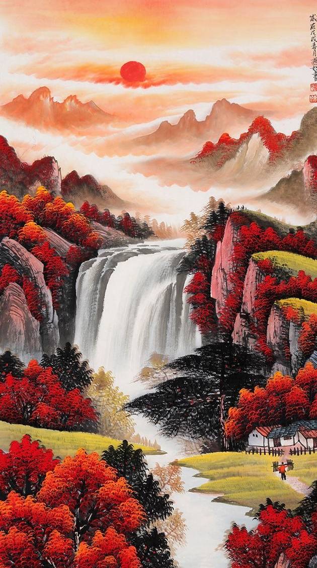 家庭装饰画选择技巧,且先来看风水讲究!_山水画_客厅_寓意