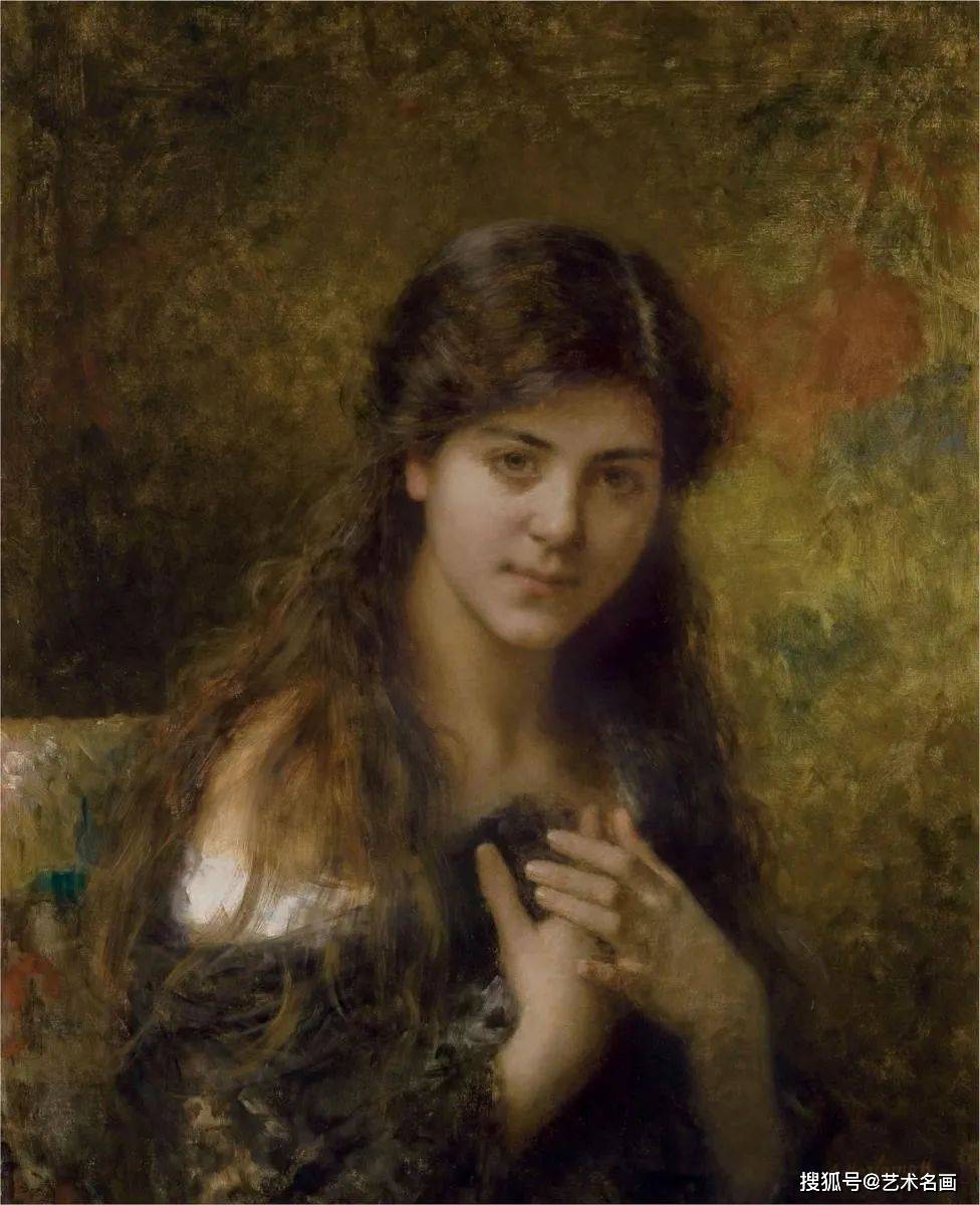 法国大师德拉克洛瓦的手稿作品欣赏|艺术名画_哈拉莫夫_俄罗斯_少女