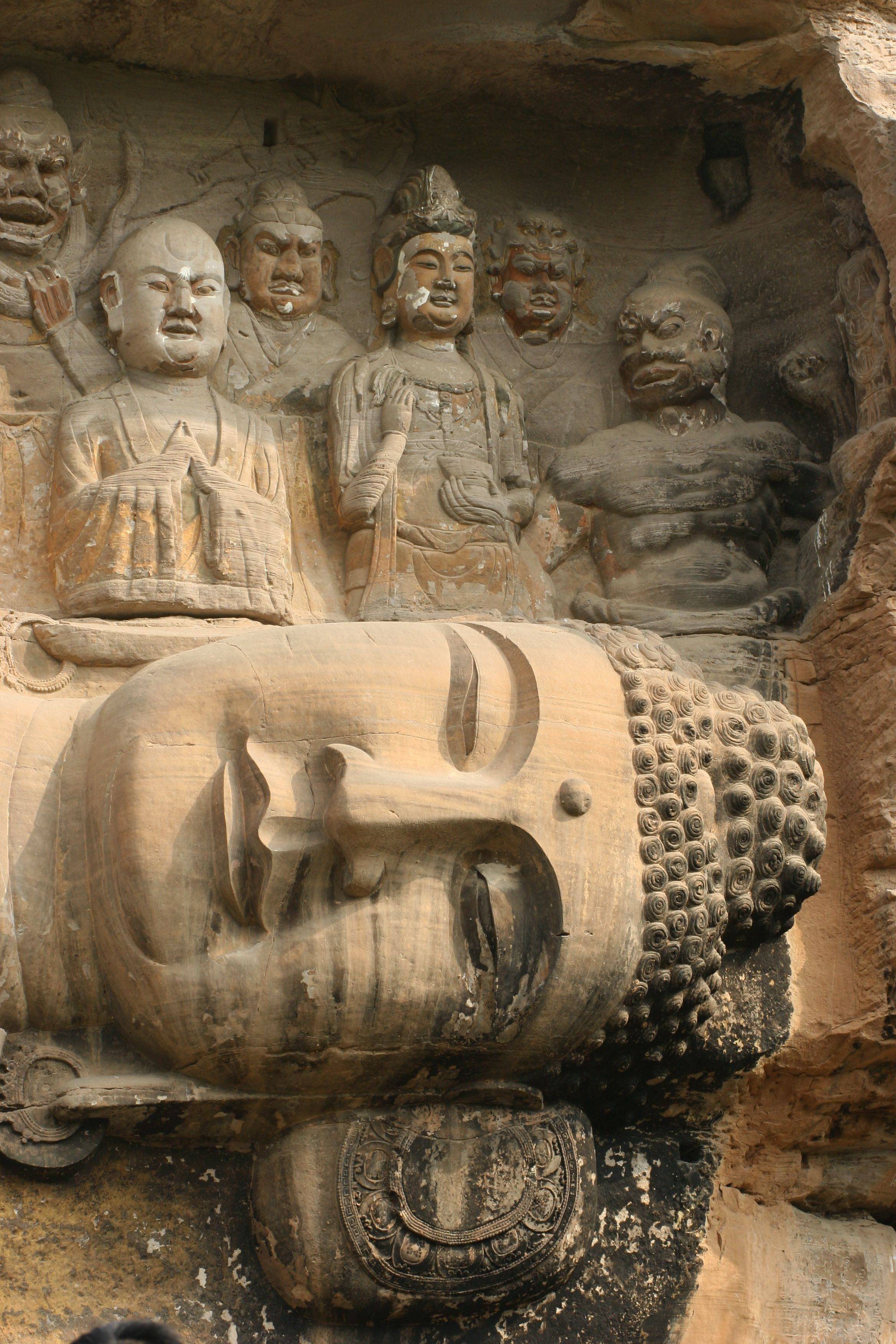 安岳卧佛院,巴蜀大地上的石窟艺术,看全国最大的左侧涅盘佛_造像_石刻