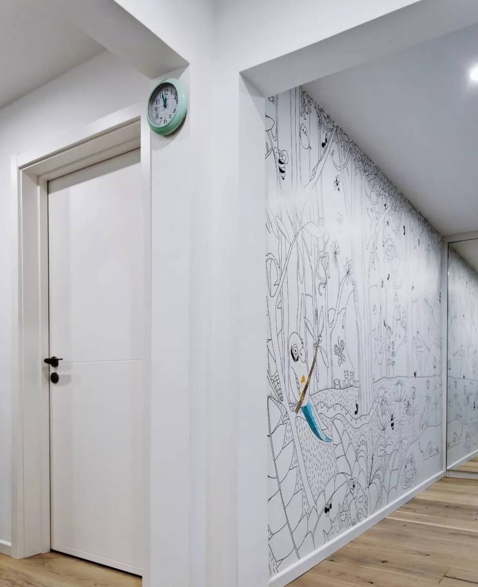 三间卧室加一个舞蹈练习室,结果面积只有62㎡,小户型也能很精彩_走廊