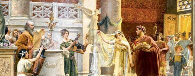 原创白色婚纱的前世今生古罗马婚姻仪式丰富民俗影响流传至今