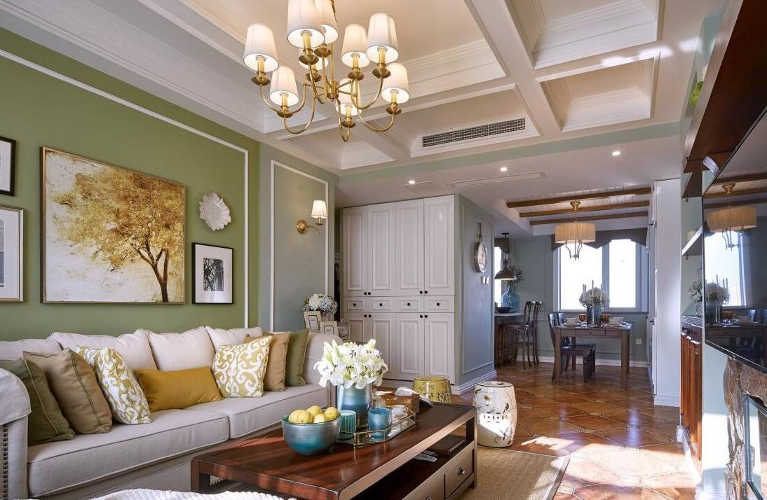 浓浓美式风装修,才花了20多万,大家都说值,晒晒!_效果_吊顶_餐厅