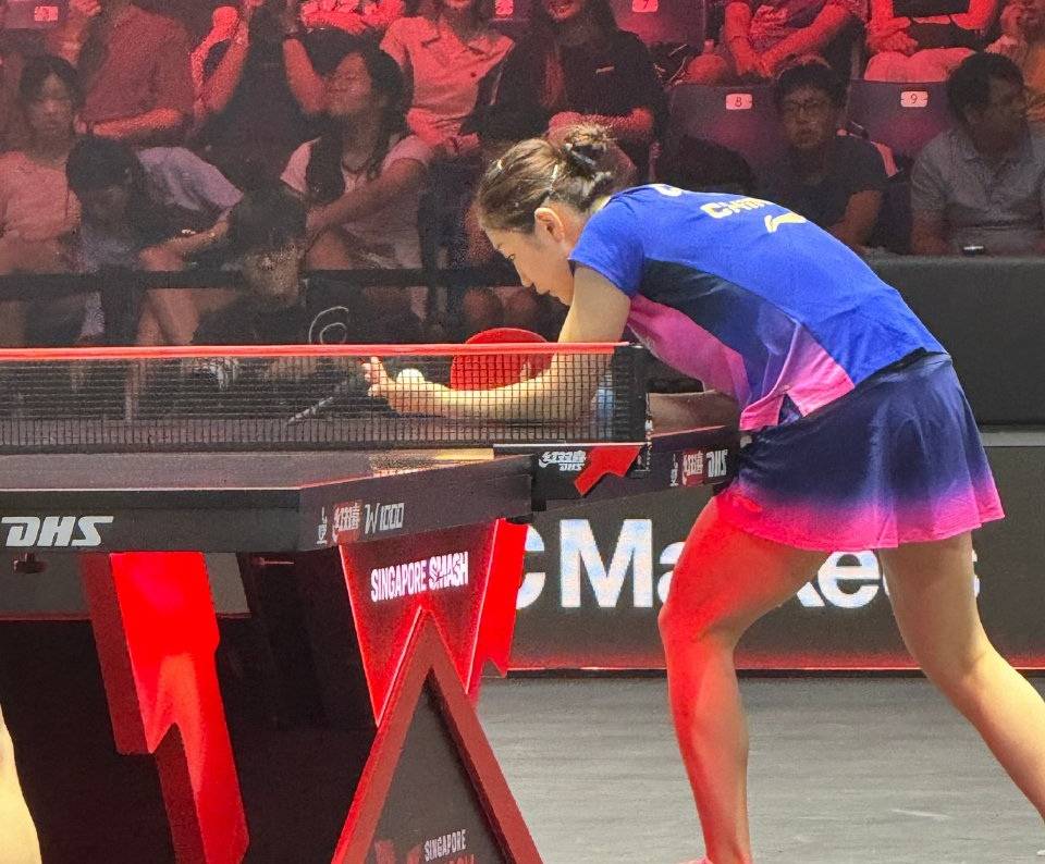 拿冠军陈梦是2022年新加坡大满贯比赛首位女单冠军,当时陈梦拿到冠军