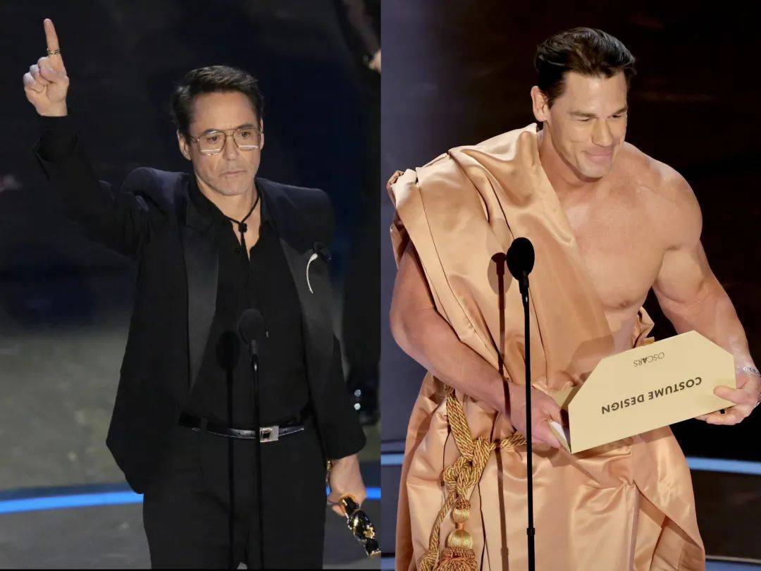 原创2024年奥斯卡奇葩看点多宠物狗台下鼓掌颁奖明星全裸上阵