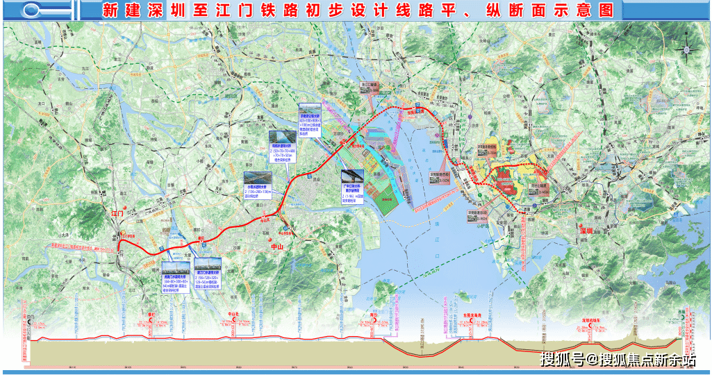 与南中珠城际衔接,沿线依次途径深圳市,广州市,中山市