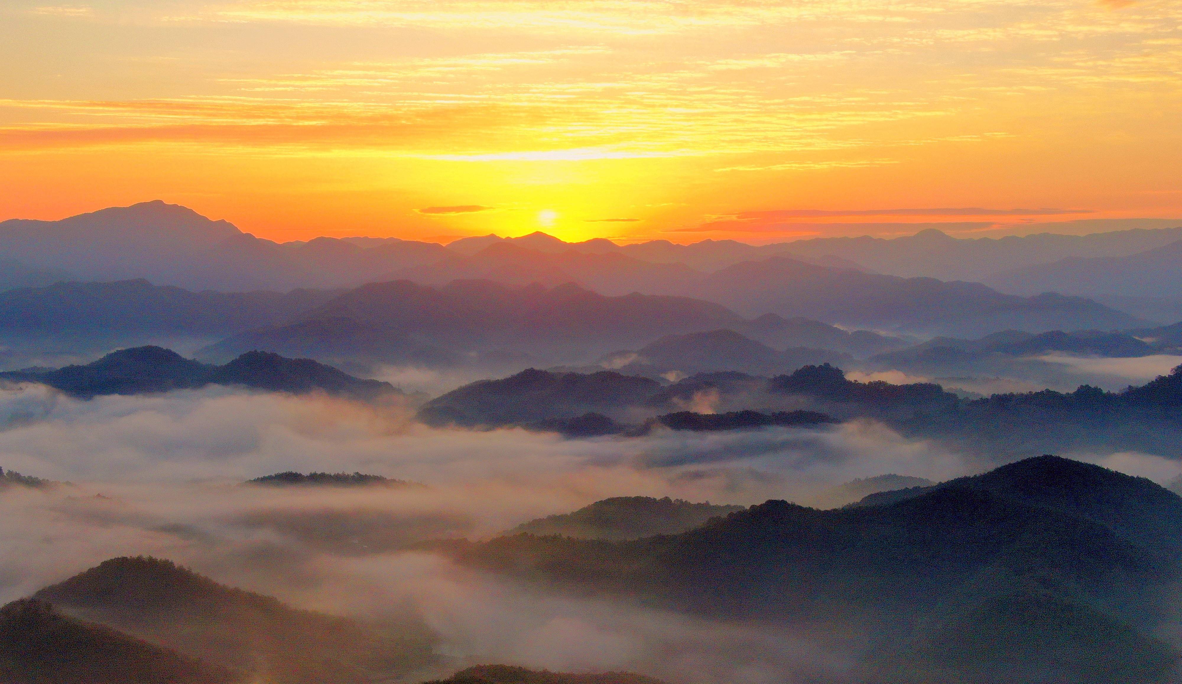 中国最美风景图片日出图片