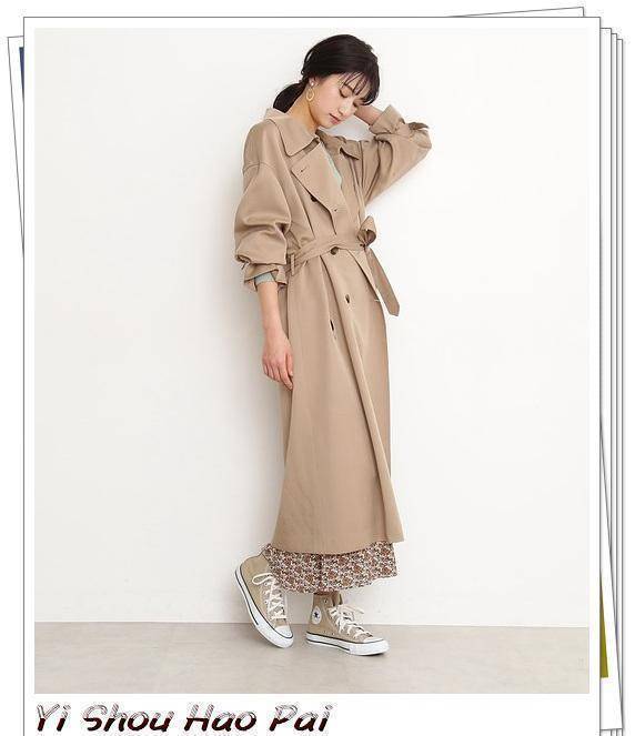原创轻时尚女性的风衣搭配日系经典样板穿搭示范照着穿就够了