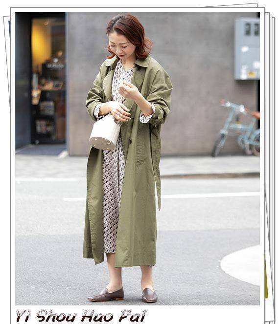 原创轻时尚女性的风衣搭配日系经典样板穿搭示范照着穿就够了