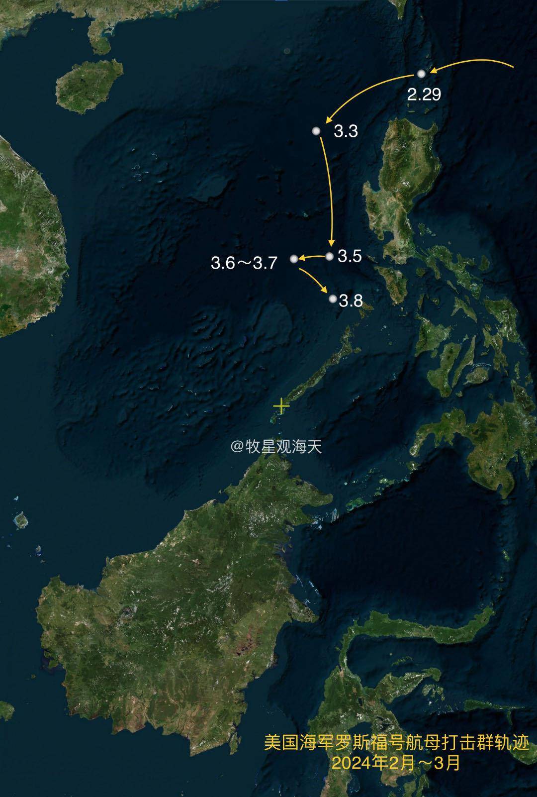 沿着九段线在菲律宾和越南家门口画