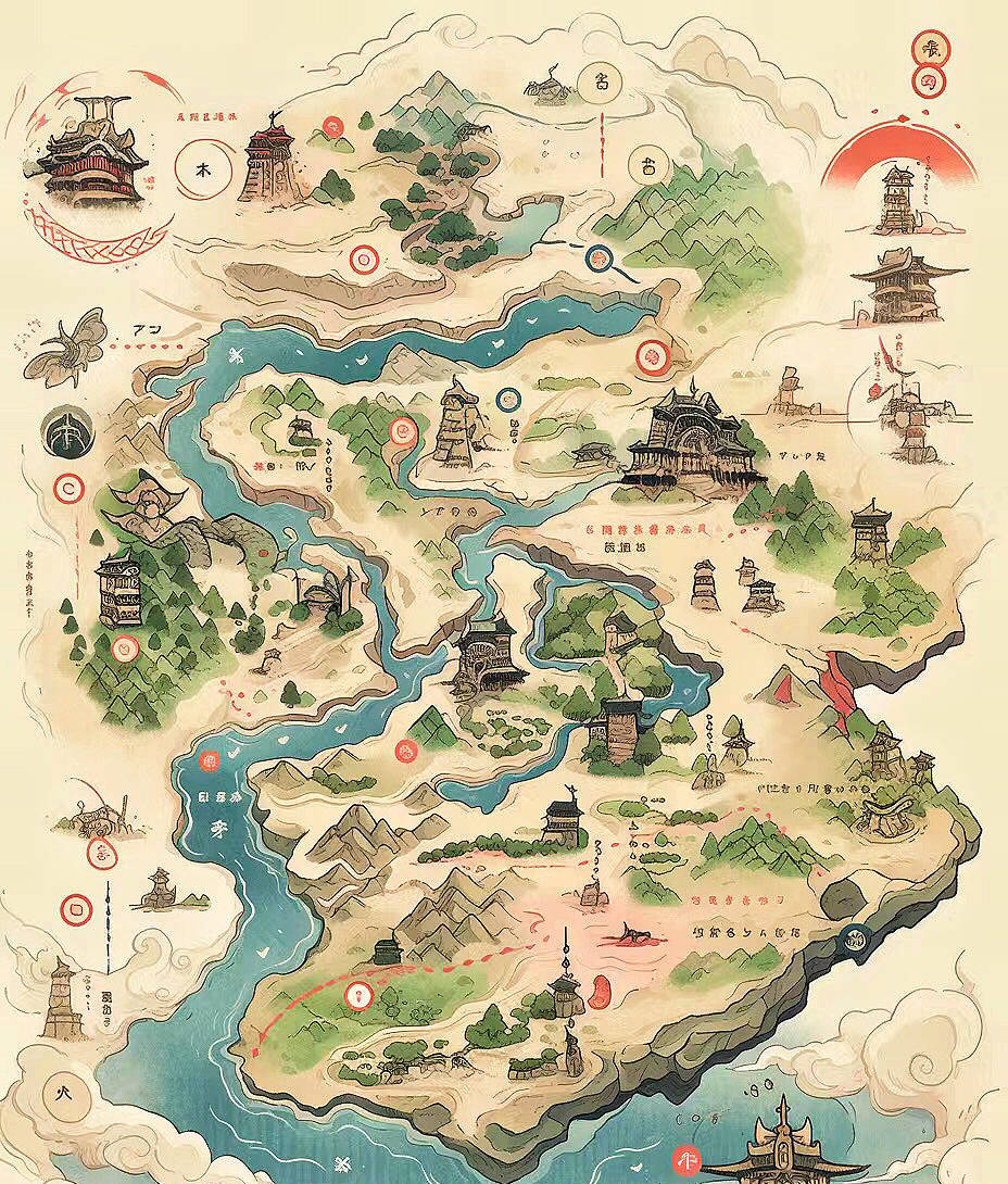 手绘地图vs普通地图:生动与标准的较量_信息_地理_色彩