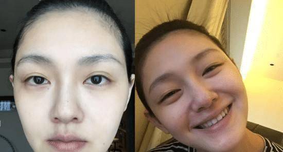 平时经常在微博或者是各种社交平台中晒出自己的素颜照,依然是非常的