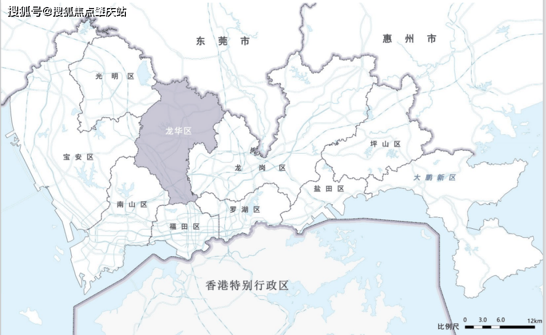 毗邻六区一市,拥有深圳北站这一粤港澳大湾区特大型综合交通枢纽,坐拥