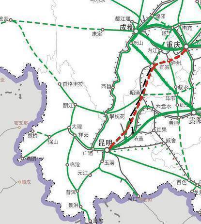 对川渝两地区交通大通道建设具有重大作用,并且铁路将经过西南地区