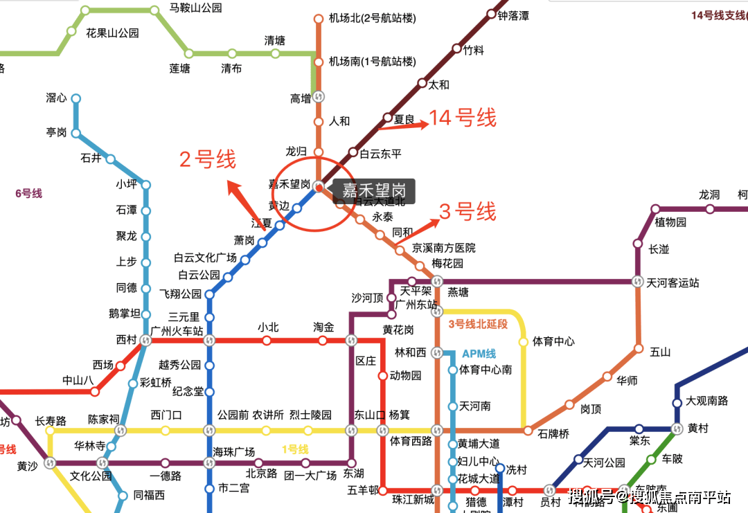 打开广州地铁线路图,有一个超级车站迅速映入眼帘,那就是嘉禾望岗站