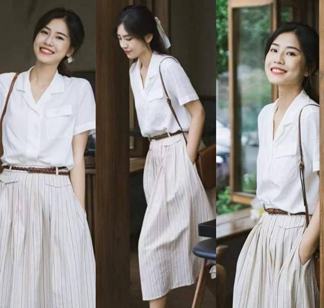 浪漫一夏!"衬衫 半身裙"搞定法式穿搭,出门这样穿有被优雅到