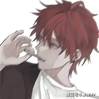 动漫男生头像慵懒风格简约黑白男生头像图片