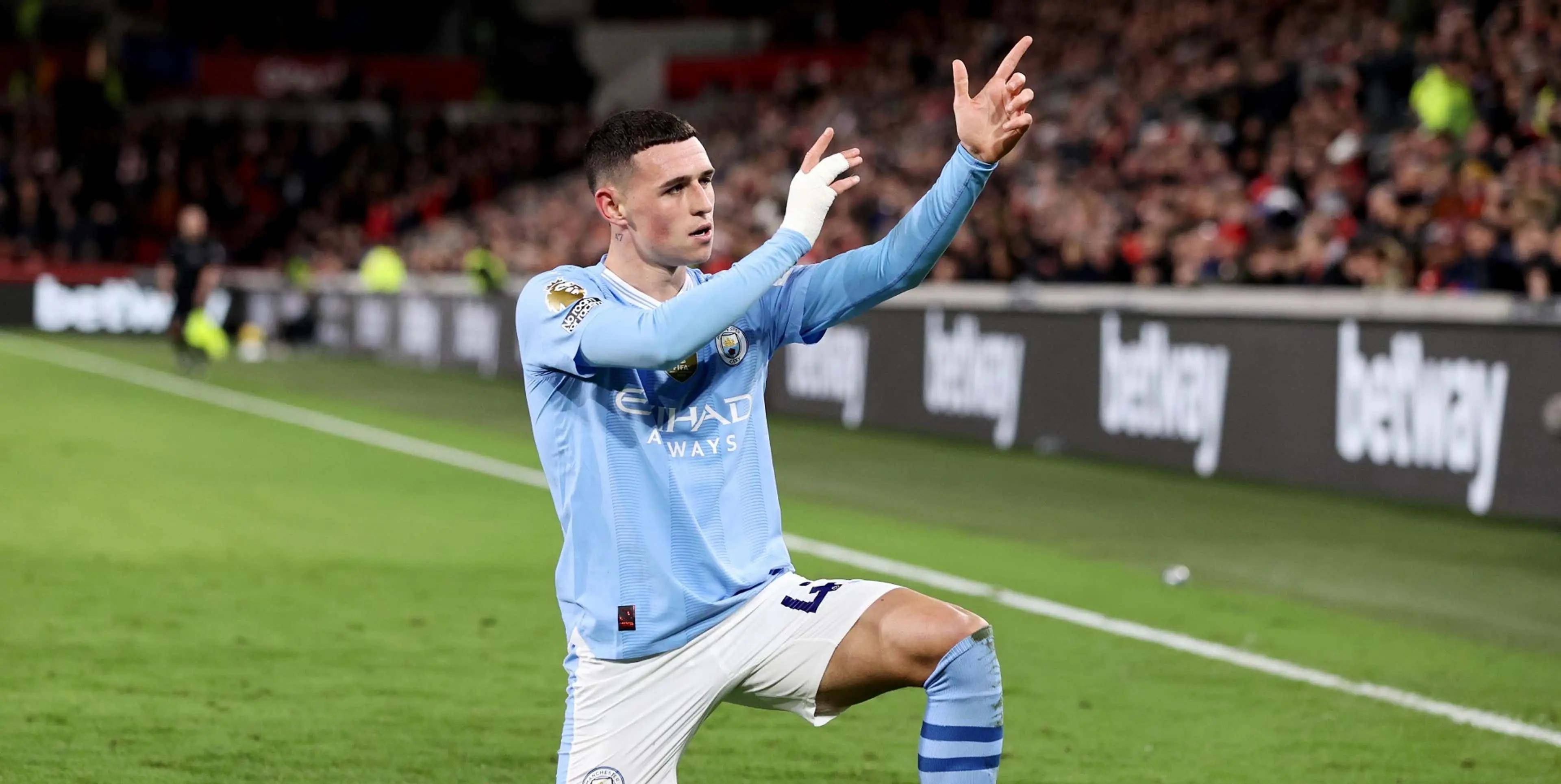 曼城太子身价升至英超次席 是青训三杰另2人总身价近3倍_福登_布拉欣