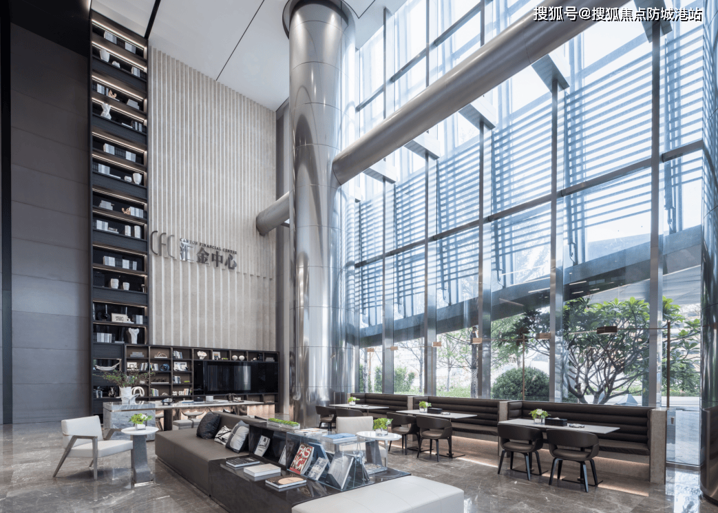 融为一体同时配置应用双层low-e玻璃,fcu pau空调波浪雨棚,钢桁架楼板