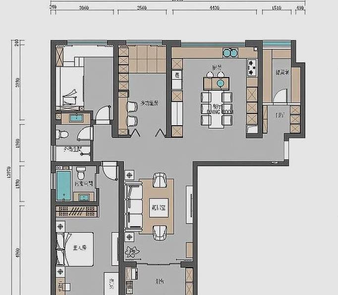 这才叫精心设计!145平米美式三房,大气沉稳上档次_装修_棕黄色_颜色