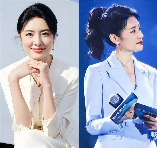 周涛的优雅西装穿搭时尚得体40女性的时尚灵感