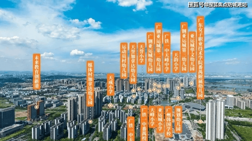 9所幼儿园,5所小学,3所初中,2所高中,省一级的广铁一中番禺校区