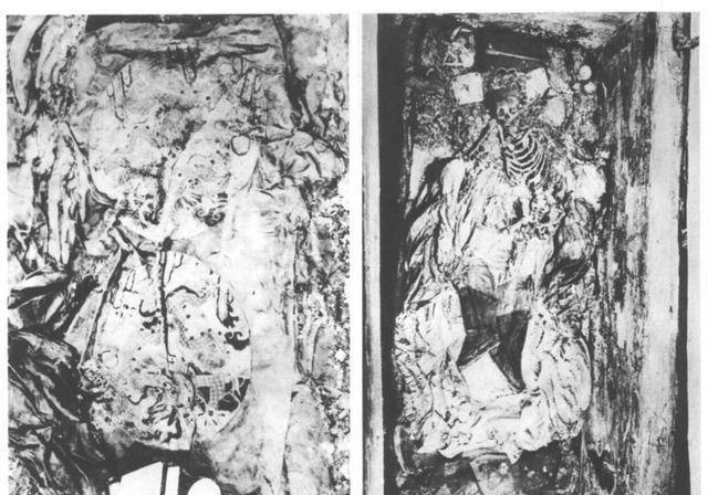 定陵考古现场照片丝织物瞬间化为灰烬郭沫若亲临现场指导发掘